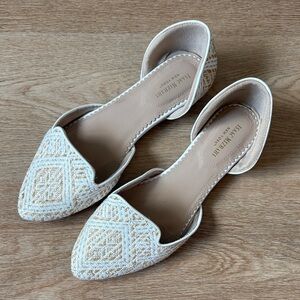 Isaac Mizrahi Women's Beige Patterned Flats